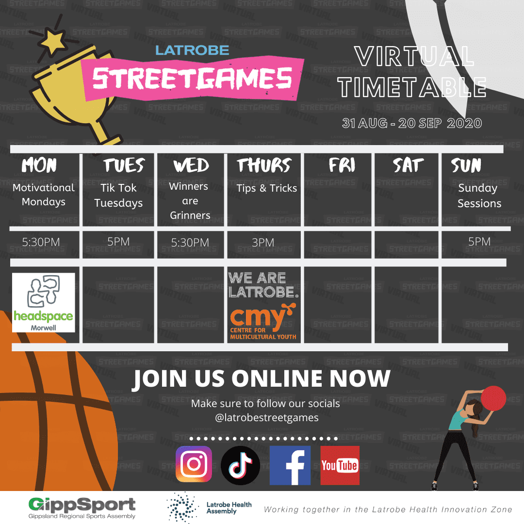 Streetgames Virtual Timetable Aug-Sep