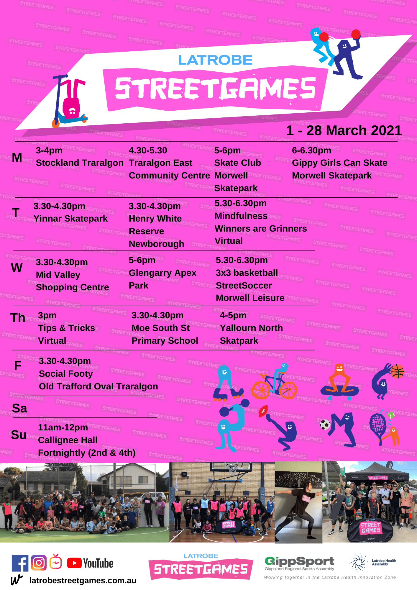 March Timetable 1-28th March 2021